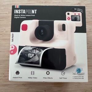 NEW - MVMT INSTAPRINT Black & White Instant Print Digital Camera